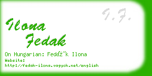 ilona fedak business card